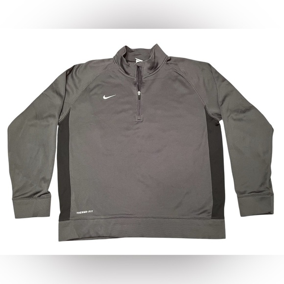Nike Gray/Black Therma Fit Performance Quarter-Zip Pullover Size XXL - Picture 2 of 8